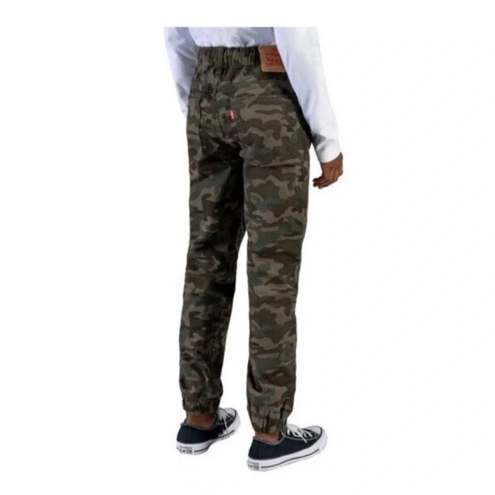 Levi’s‎ Boys Size 8 Green Camo Slim Stretch Jogger Pants NWT